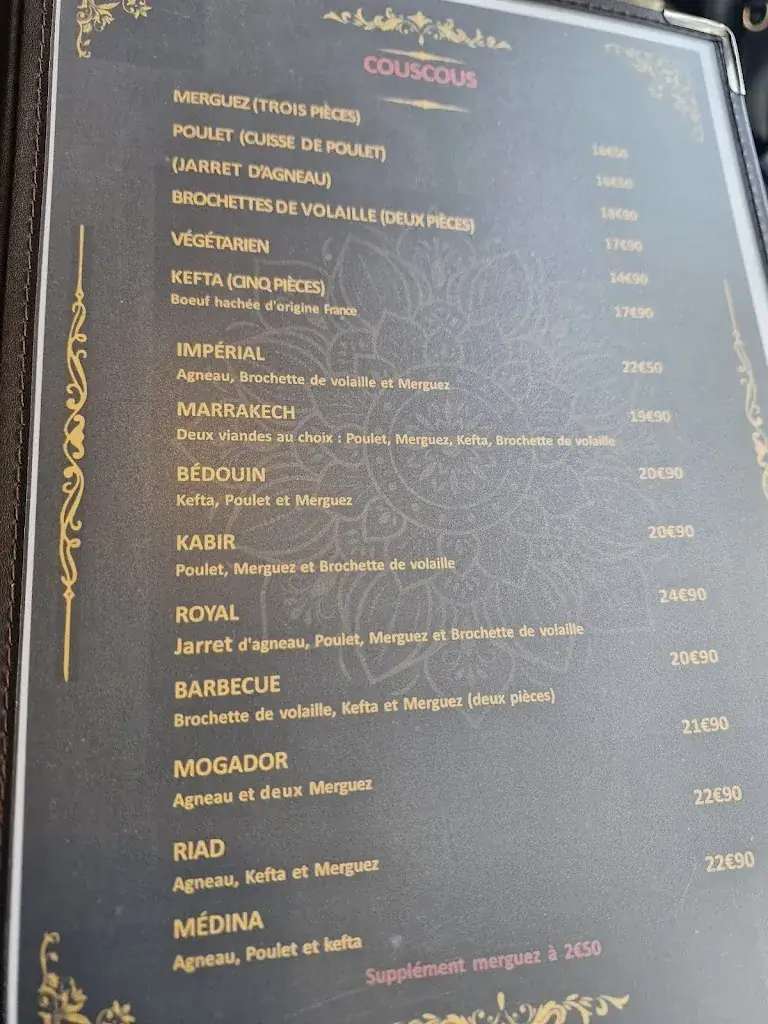Menu_Restaurant Le Riad_Ploërmel_image_1