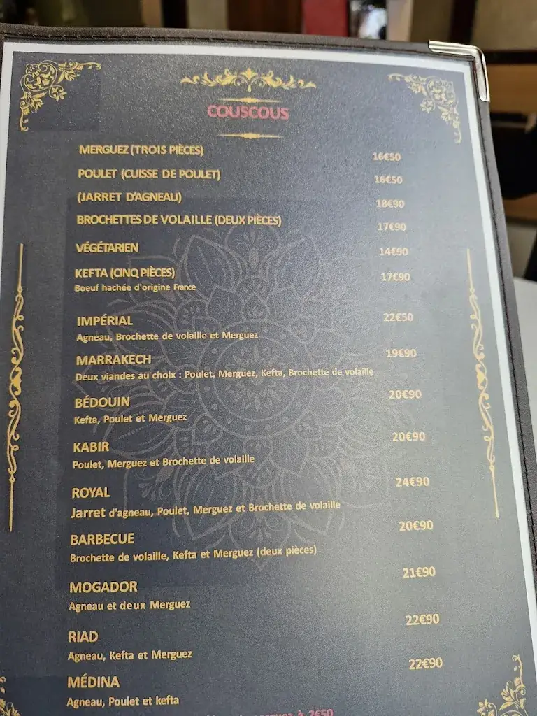 Menu_Restaurant Le Riad_Ploërmel_image_2