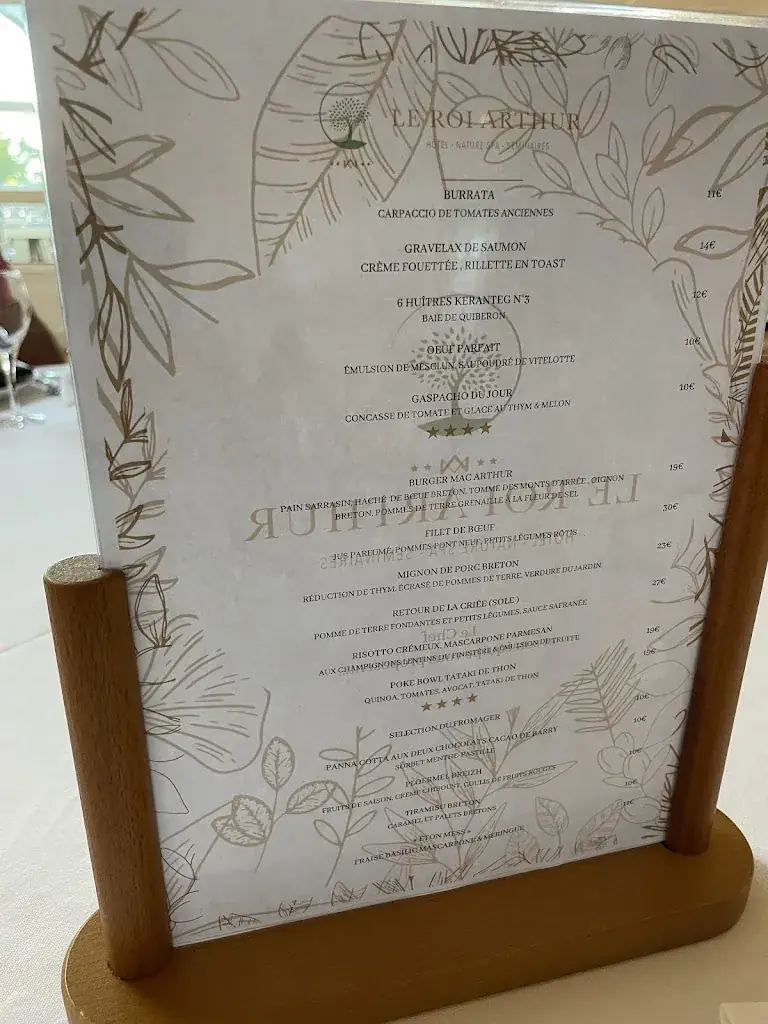 Menu_Restaurant Le Roi Arthur_Ploërmel_image_1