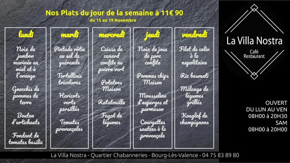 Menü_La Villa Nostra_Bourg-lès-Valence_Bild_2