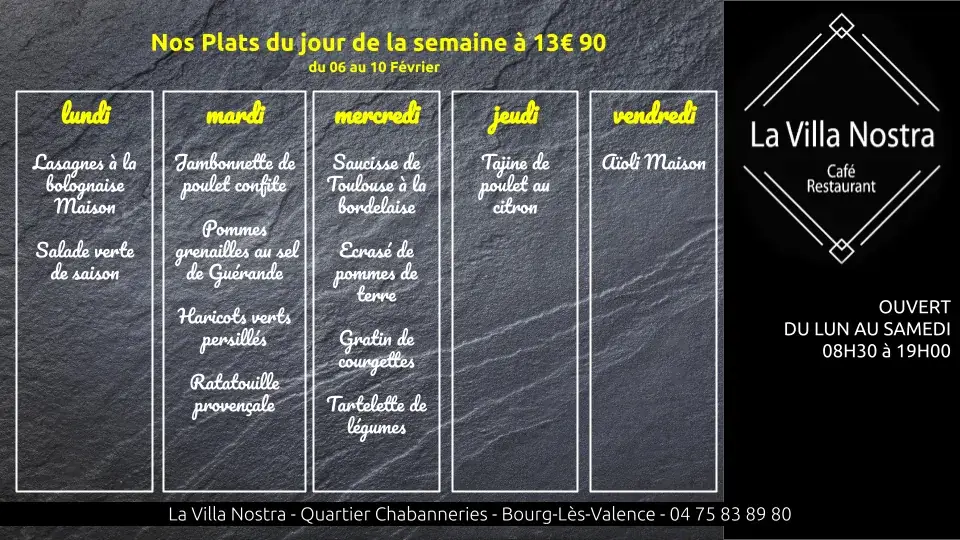 Menü_La Villa Nostra_Bourg-lès-Valence_Bild_4