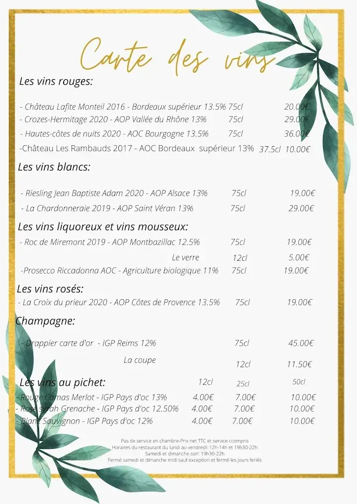 Menu_Restaurant le potager de Kristine_Tremblay-en-France_image_4