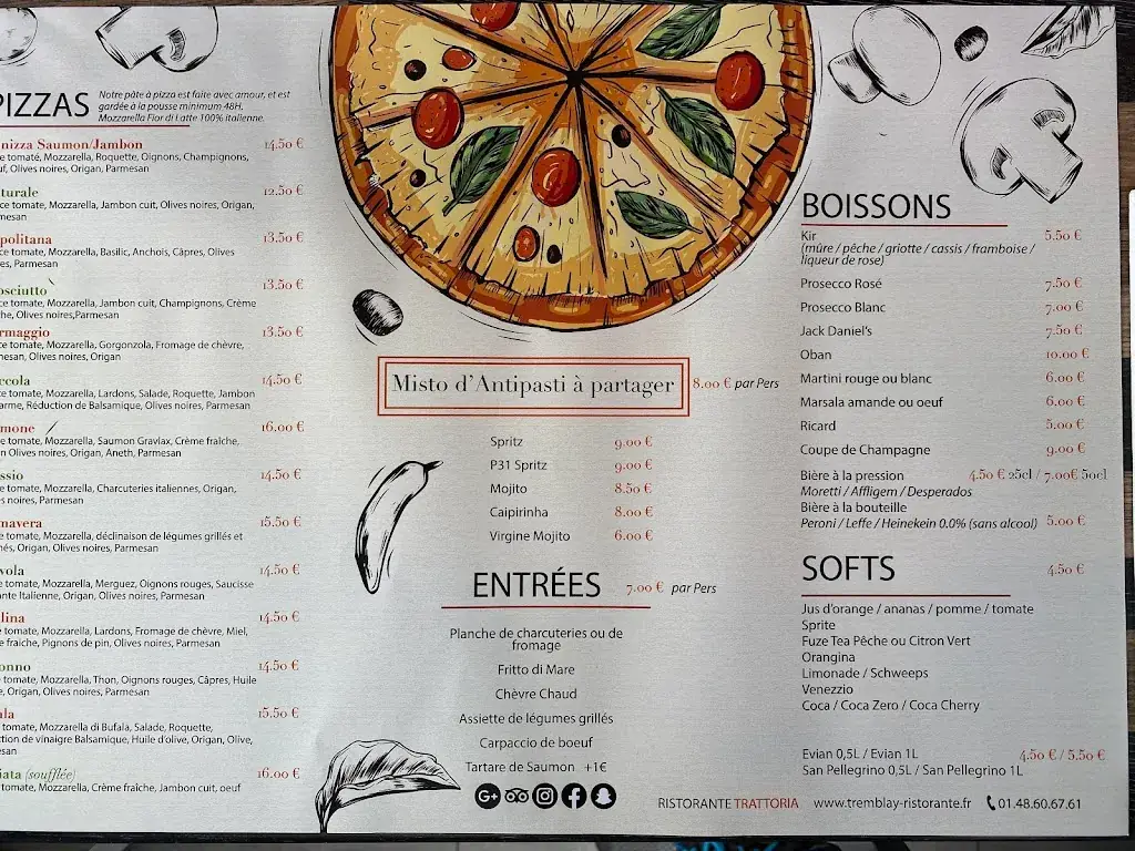 Menu_AL RISTORANTE TRATTORIA, , _Tremblay-en-France_image_2
