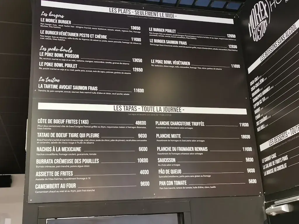 Menu_Morex Custom House : Restaurant Bar_Vezin-le-Coquet_image_4