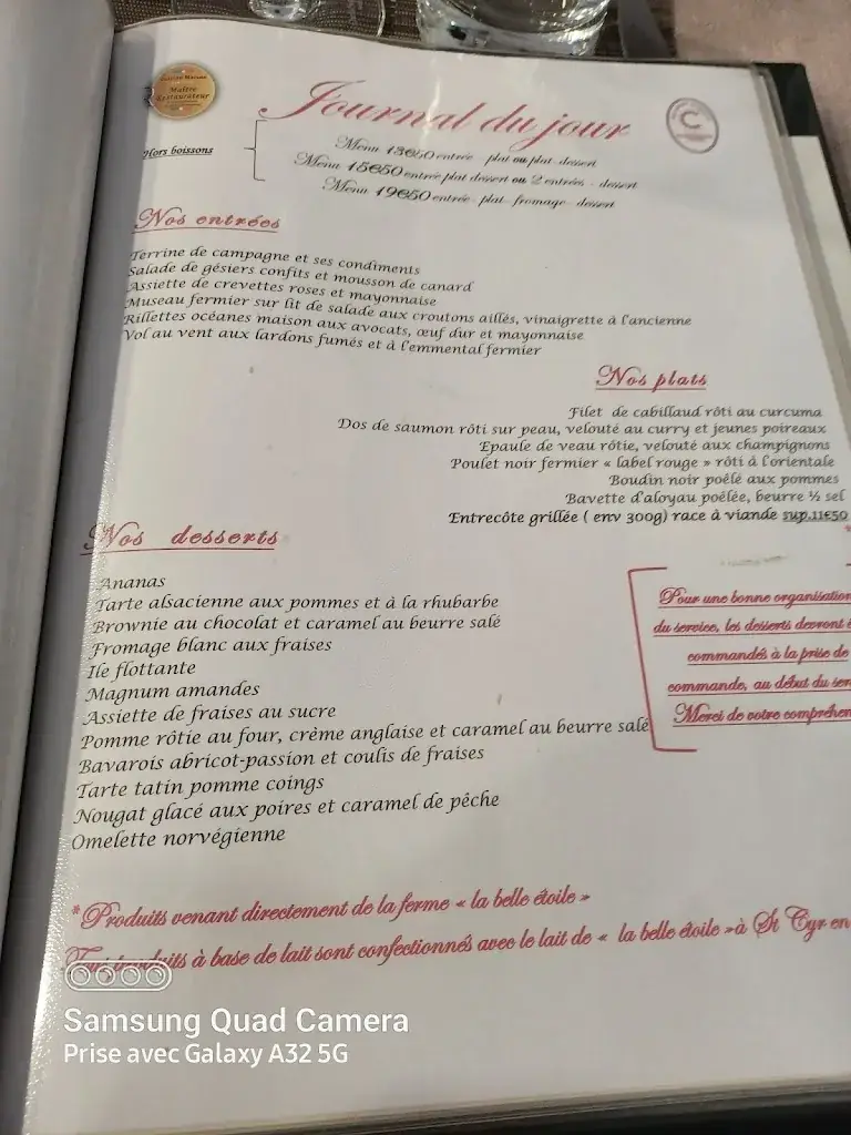 Menu_Salons La Ferme Aux Oies_Chaumes-en-Retz_immagine_2