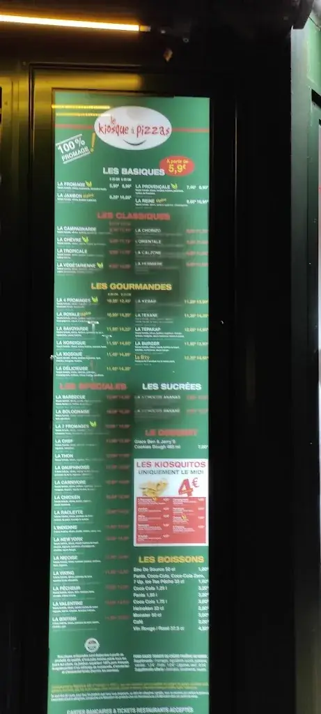 Menu_Le Kiosque à Pizzas Artenay_Artenay_image_1