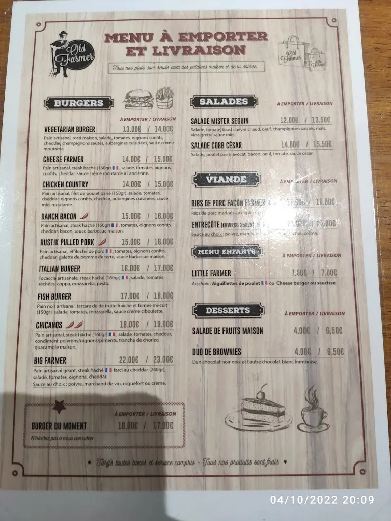 Menu_Old Farmer steakhouse_Ambérieu-en-Bugey_image_1