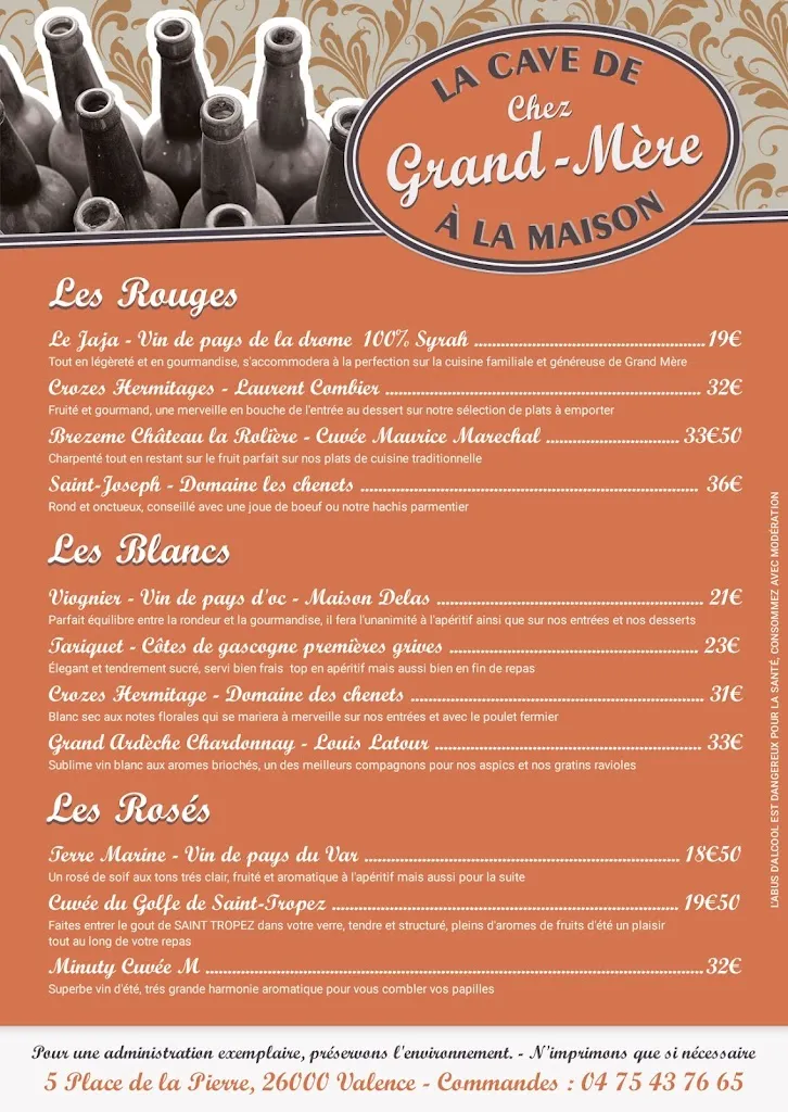 Menu_Chez Grand-mère_Valence_image_1