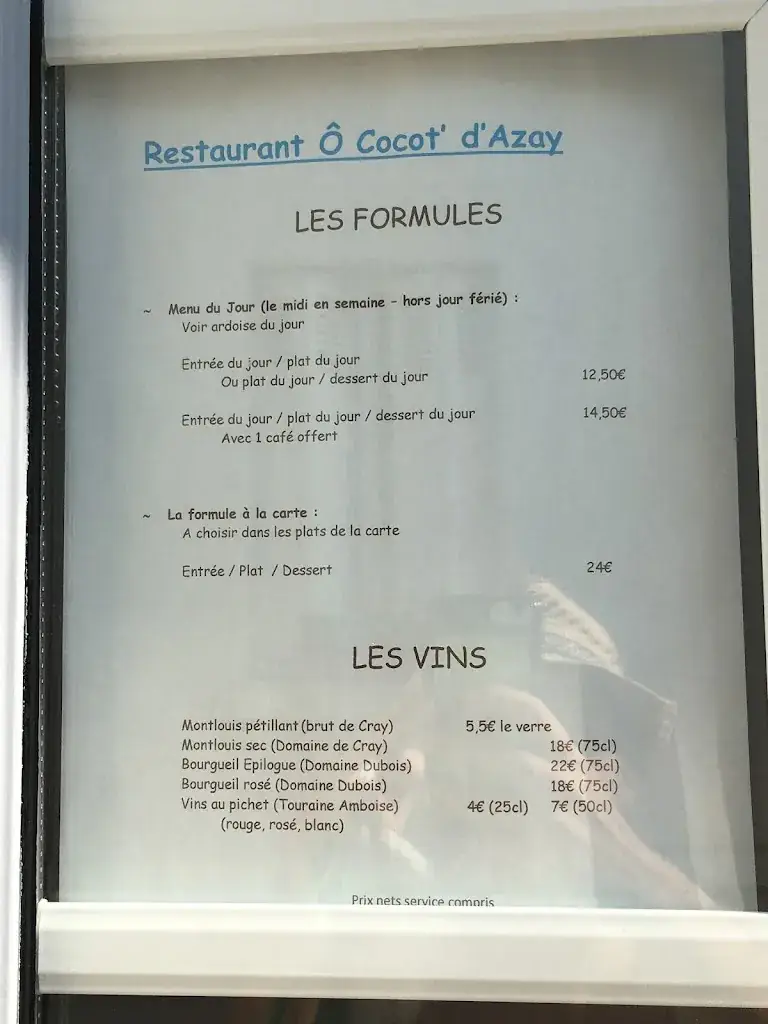 Menu_Ô Cocot' d'Azay_Azay-sur-Cher_image_1