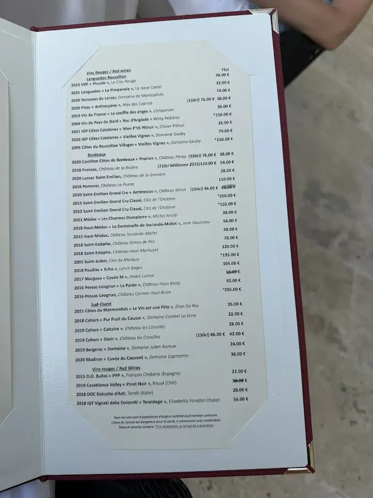 Menu_Restaurant Le Clos d'Amboise_Amboise_image_1