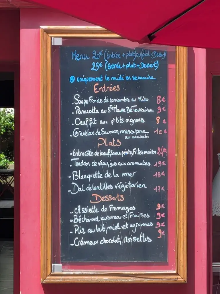 Menu_La Pause du Temps_Amboise_image_1