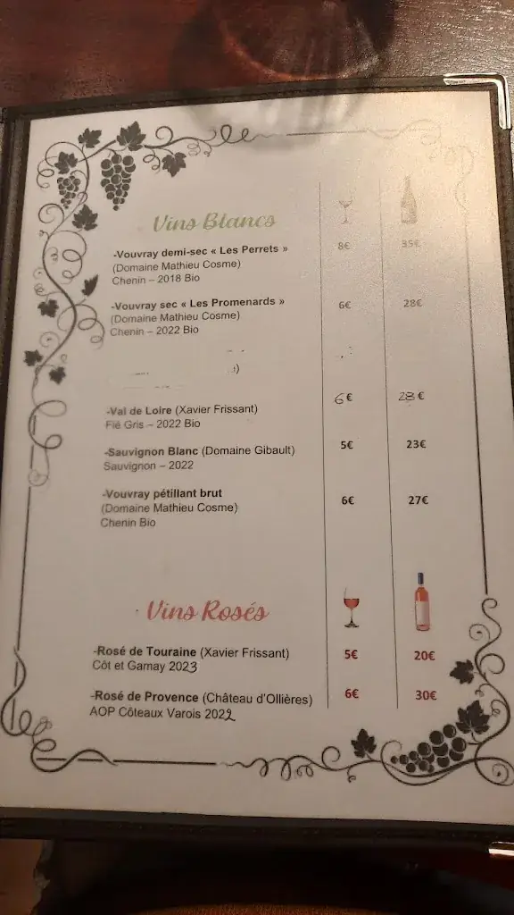 Menu_La Pause du Temps_Amboise_image_4