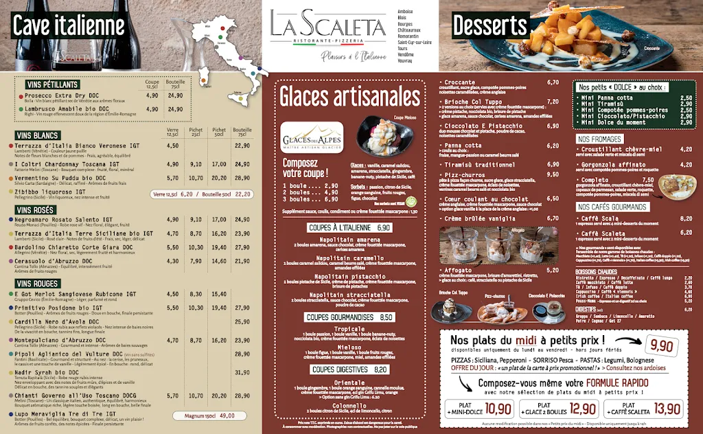 Menu_La Scaleta Restaurant Pizzeria_Amboise_image_1