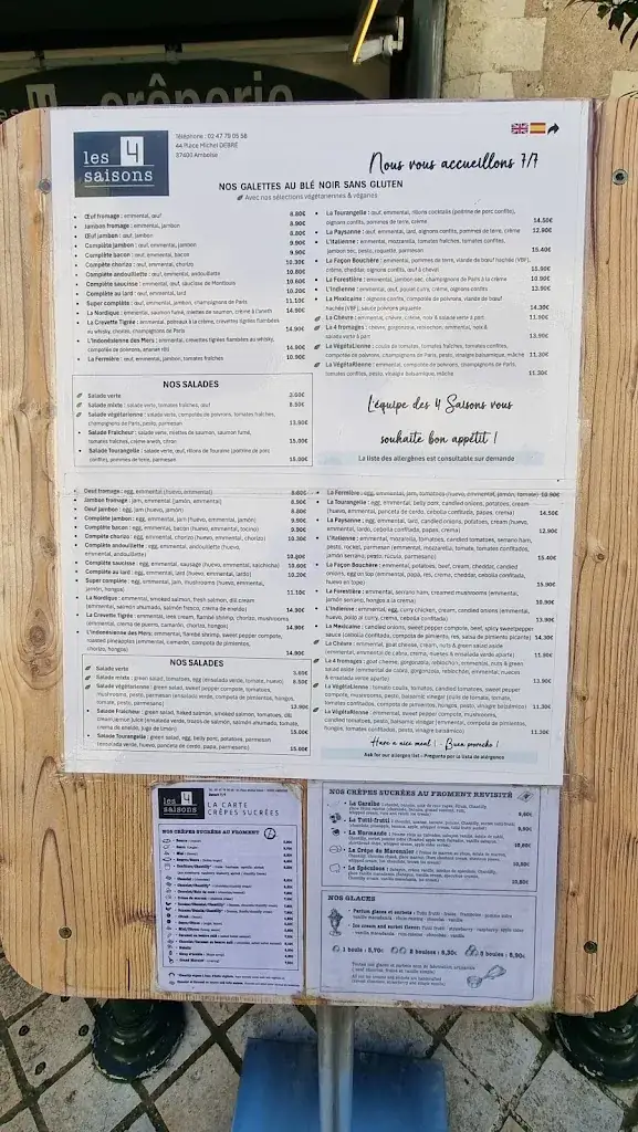 Menu_Crêperie Les 4 saisons_Amboise_image_1
