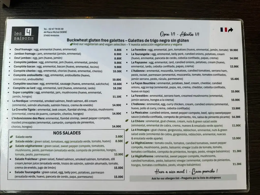 Menu_Crêperie Les 4 saisons_Amboise_image_2