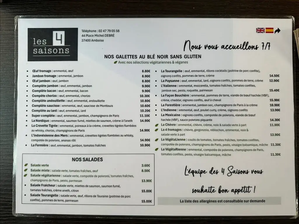 Menu_Crêperie Les 4 saisons_Amboise_image_4