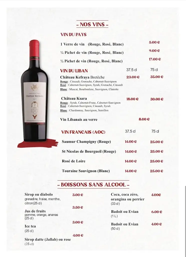 Menu_Baalbeck Amboise_Amboise_image_1