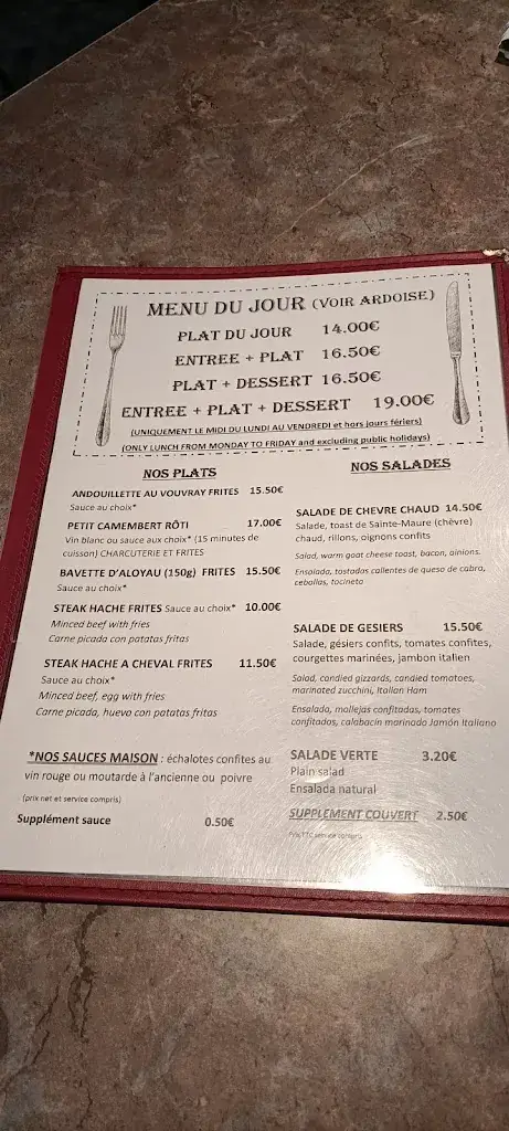 Menu_Brasserie Des Halles_Azay-le-Rideau_image_1