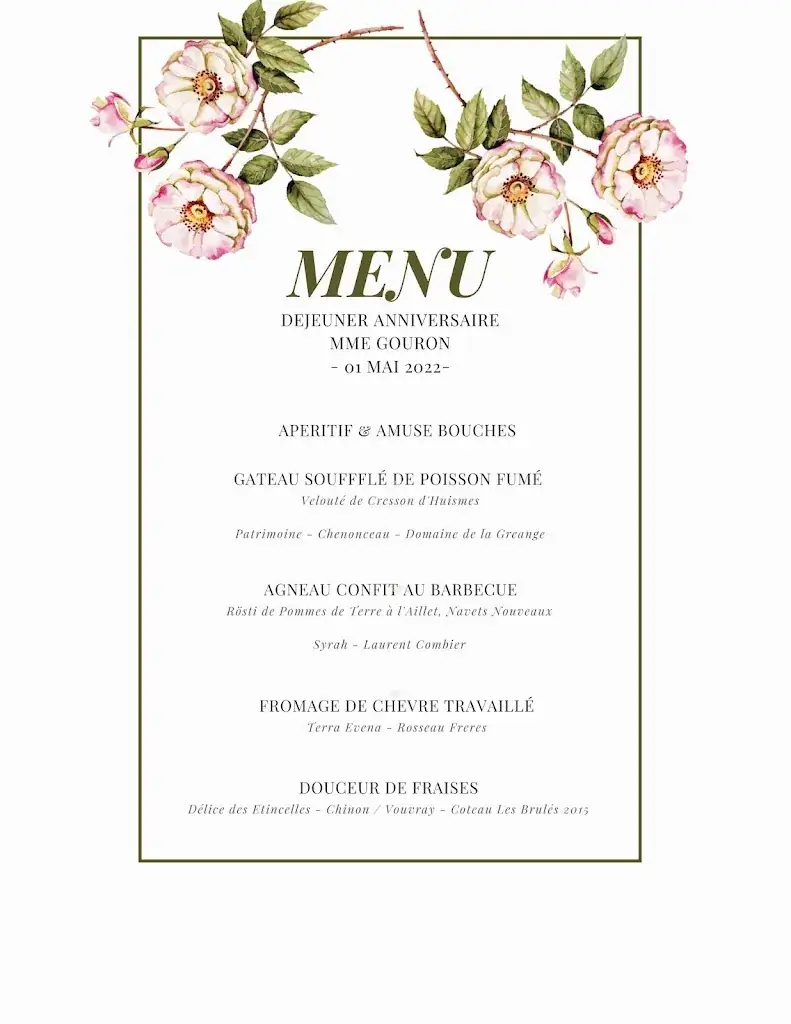 Menu_L'Aigle d'Or · Restaurant Gastronomique · Azay-le-Rideau_Azay-le-Rideau_image_3