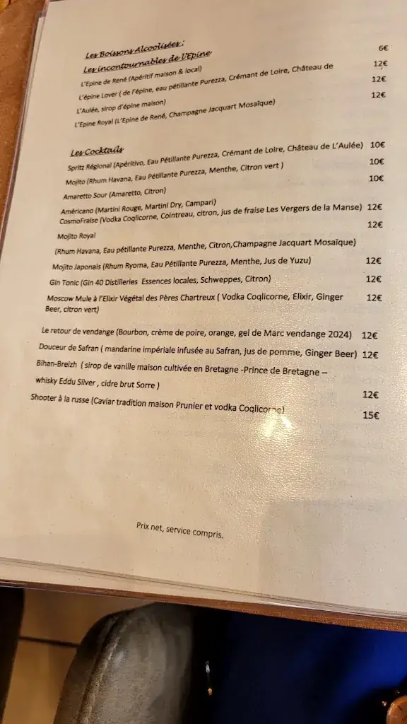 Menu_Restaurant l'épine Azay-le-Rideau_Azay-le-Rideau_image_2