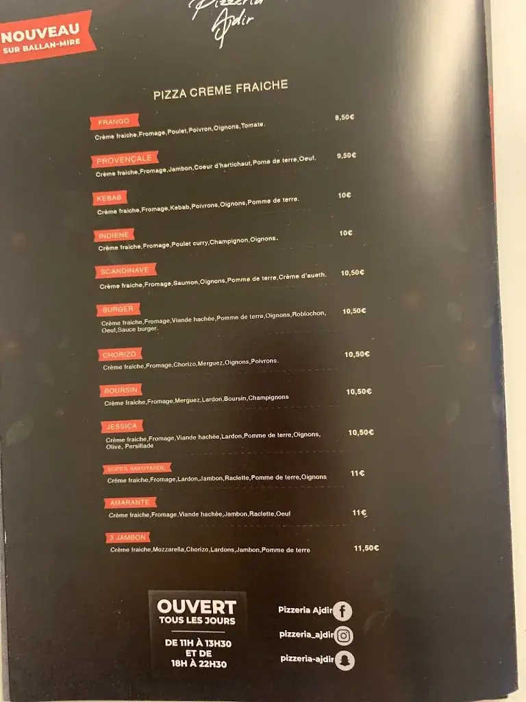 Menu_Pizzeria Ajdir - Ballan-Miré_Ballan-Miré_image_4