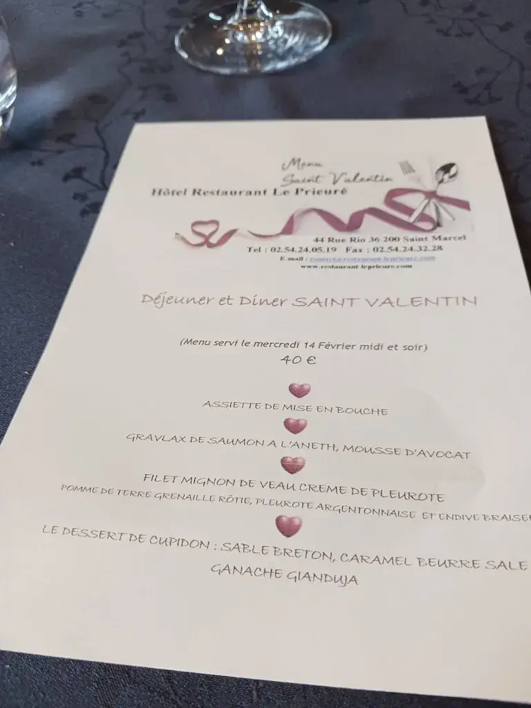 Menu_Restaurant Logis LE PRIEURE_Saint-Marcel_image_1