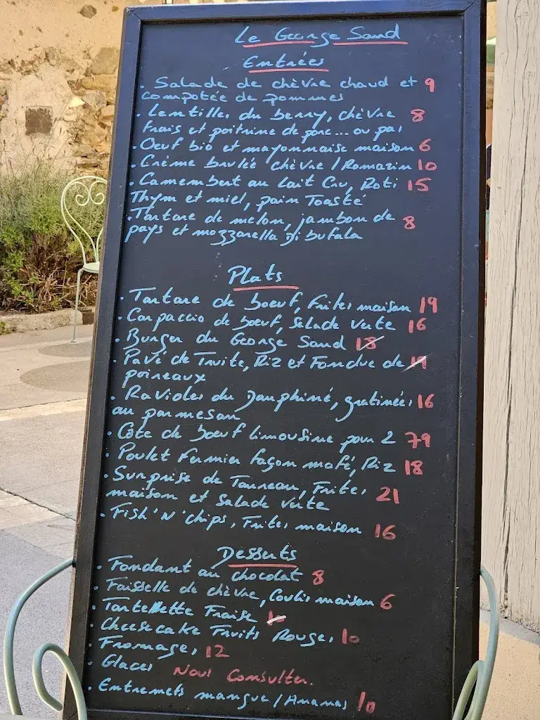 Menu_HÔTEL RESTAURANT LE GEORGE SAND_Gargilesse-Dampierre_image_1