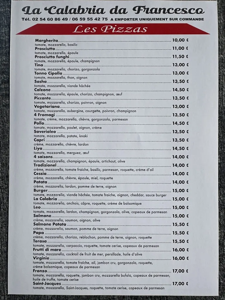 Menu_La calabria Da francesco_Pont-Chrétien-Chabenet_image_2