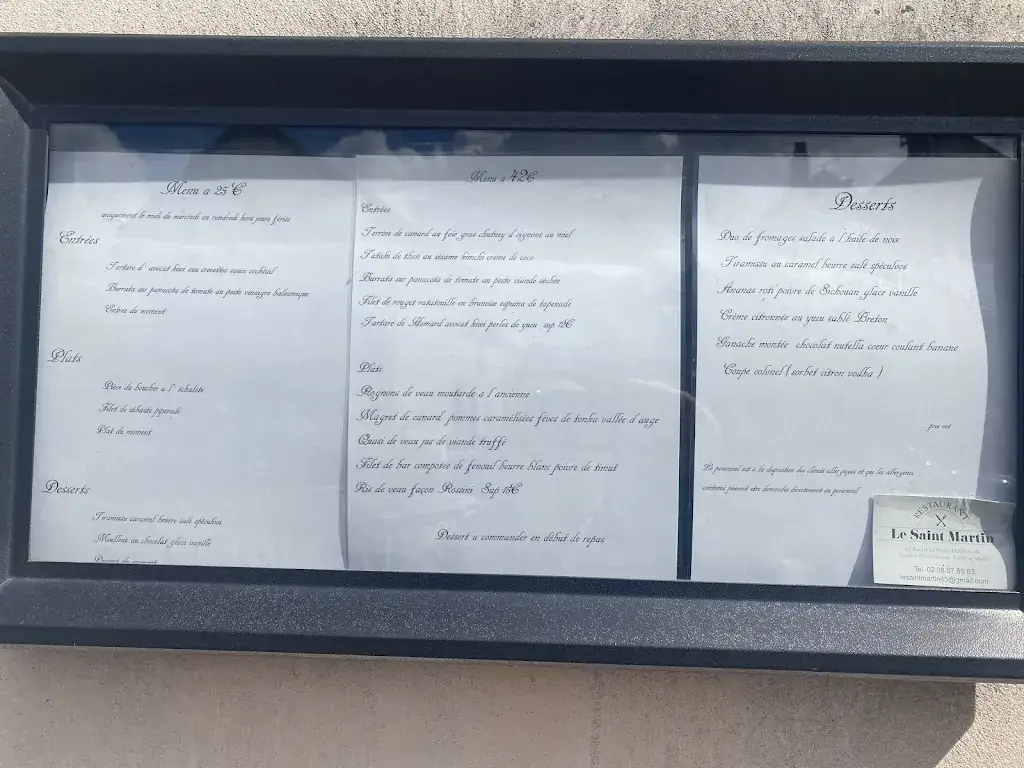 Menu_Le Saint Martin_Amilly_image_1
