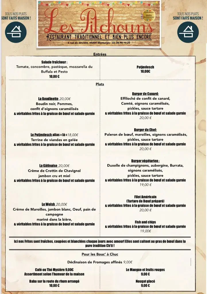 Menu_Restaurant Les Pitchouns_Montargis_image_1