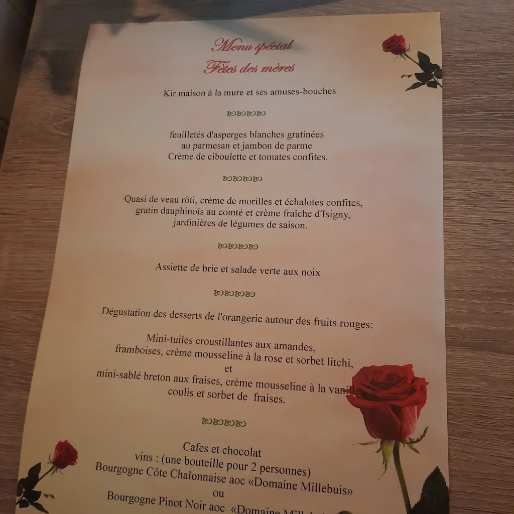 Menu_L'Orangerie de Montargis_Montargis_image_2