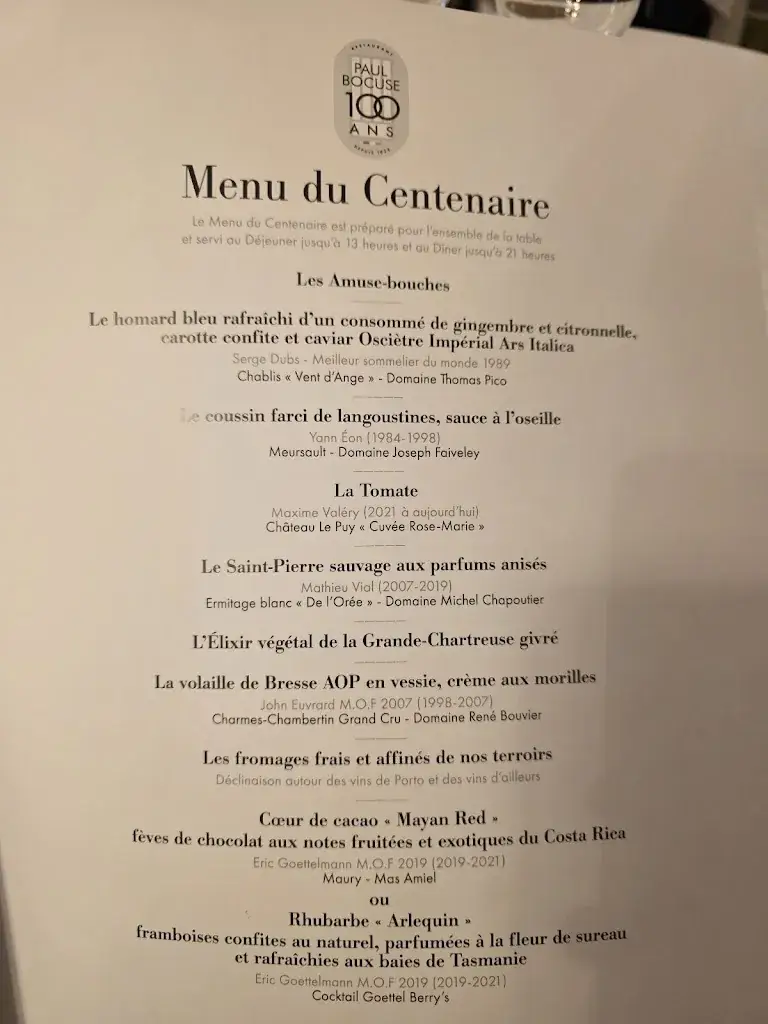 Menu_Restaurant Paul Bocuse_Collonges-au-Mont-d'Or_imagen_2