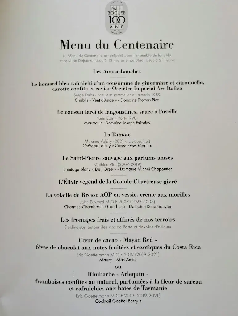 Menu_Restaurant Paul Bocuse_Collonges-au-Mont-d'Or_imagen_4
