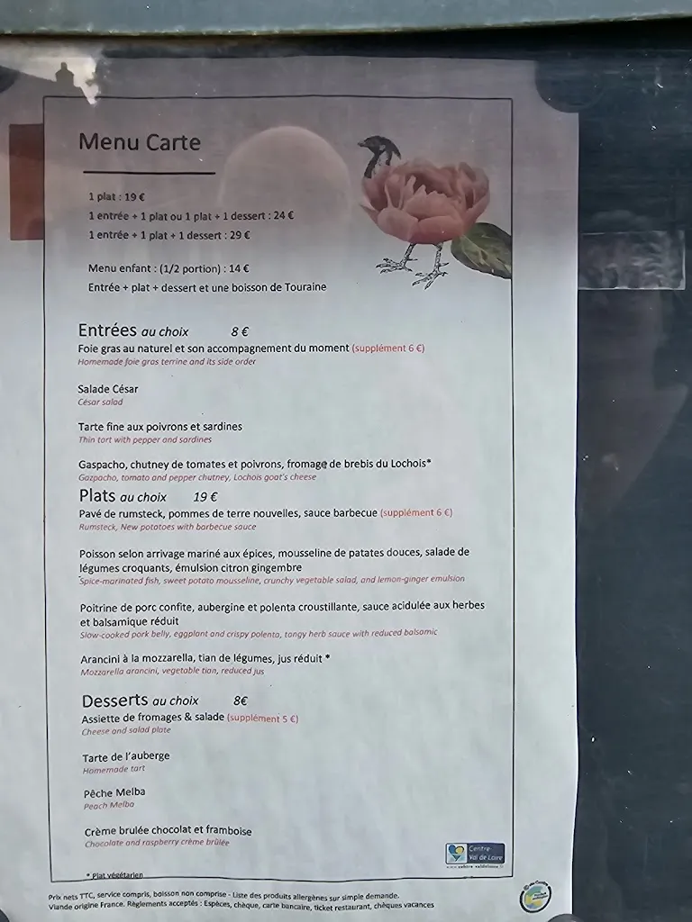 Menu_Auberge de Montpoupon_Céré-la-Ronde_image_1