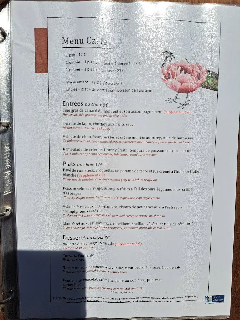 Menu_Auberge de Montpoupon_Céré-la-Ronde_image_2