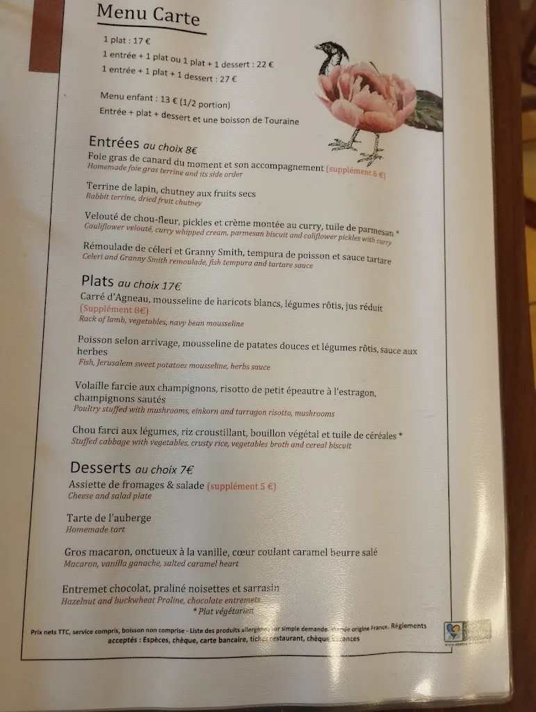 Menu_Auberge de Montpoupon_Céré-la-Ronde_image_4