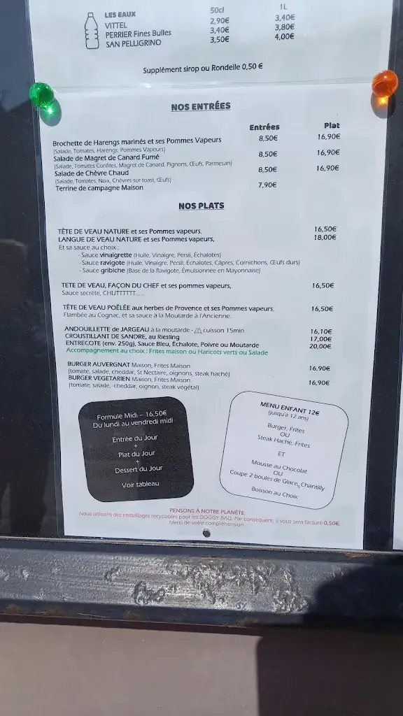 Menu_A la Tête de Veau_Chilleurs-aux-Bois_image_1