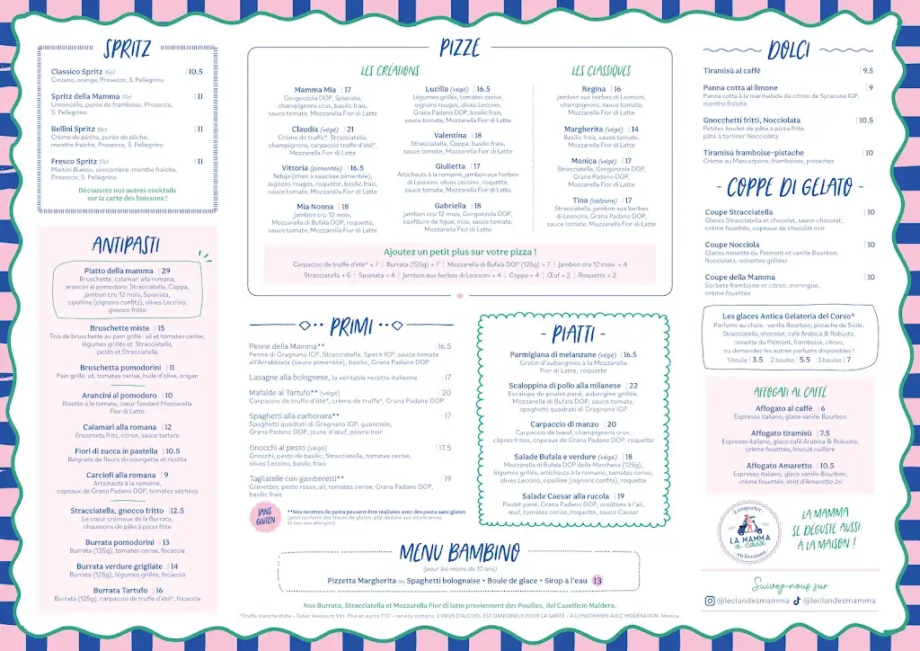 Menü_Monica - Le Clan des Mamma, Pizzas & Cocktails - La Baule, Restaurant de plage_Baule-Escoublac_Bild_1