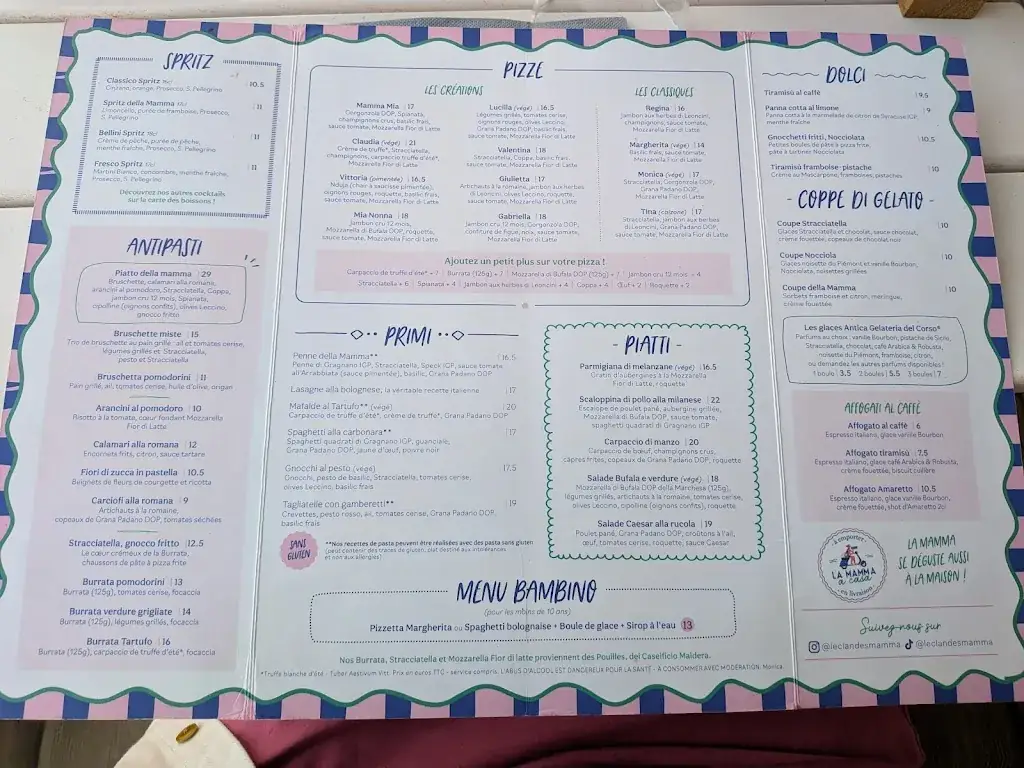 Menü_Monica - Le Clan des Mamma, Pizzas & Cocktails - La Baule, Restaurant de plage_Baule-Escoublac_Bild_2