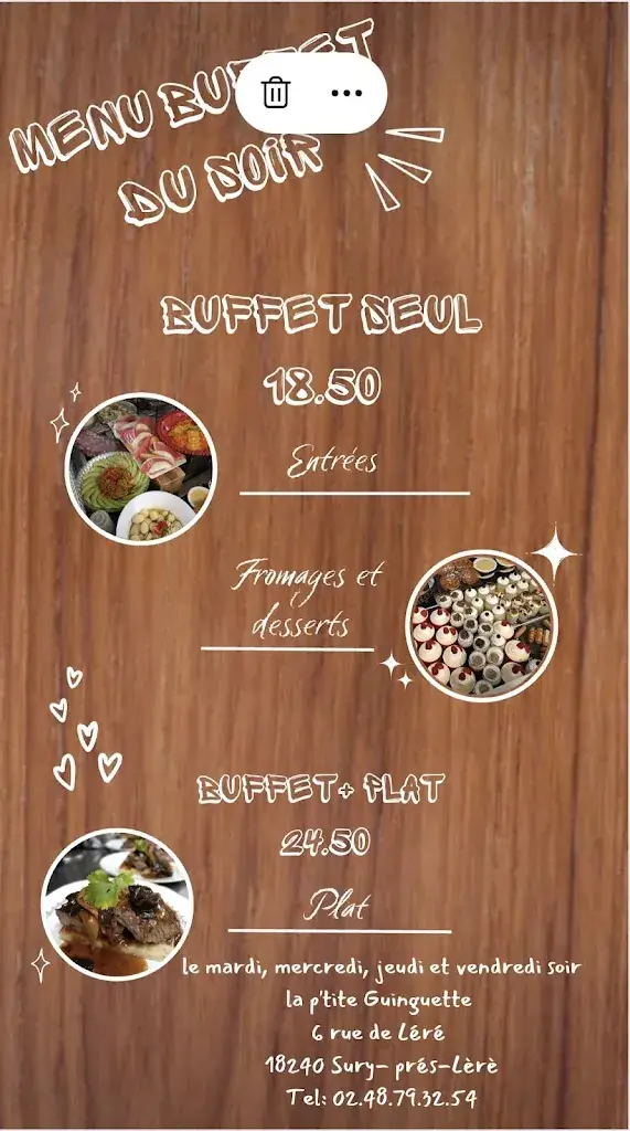 Menu_La p’tite Guinguette_Sury-près-Léré_image_3