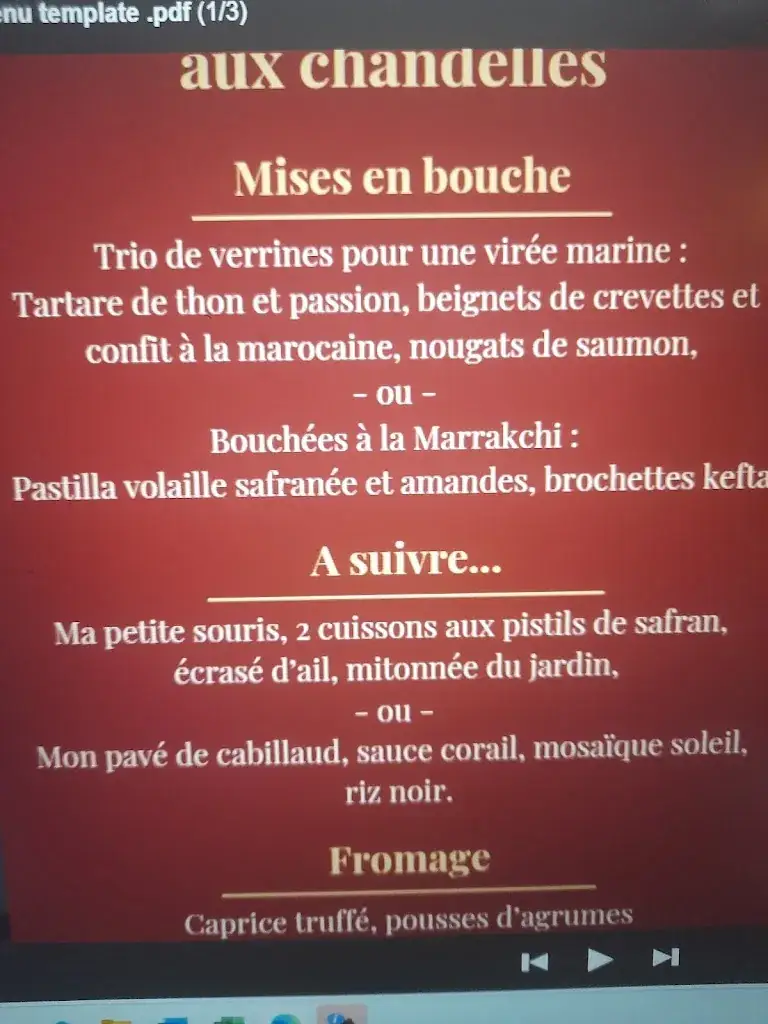 Menu_Chez Aicha Aux mille et une saveurs_Bléré_image_2