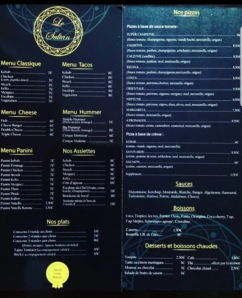 Menu_Le Sultan_Bléré_image_3