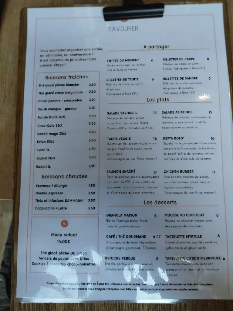 Menu_Savourer Blois_Blois_imagen_3