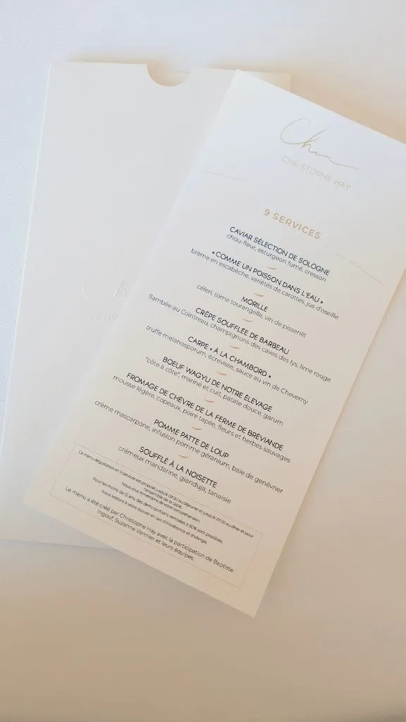 Menu_Restaurant Christophe Hay_Blois_imagen_4