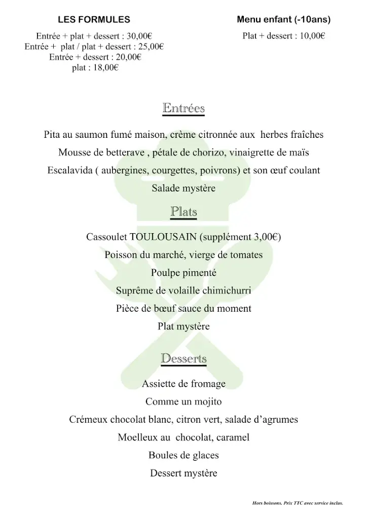 Menu_Le Clos des Aromes_Briare_image_1