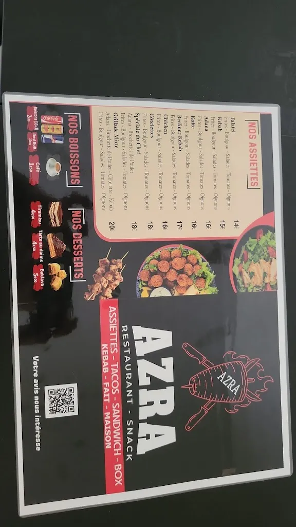 Menu_AZRA Restaurant-Snack halal_Valserhône_image_2