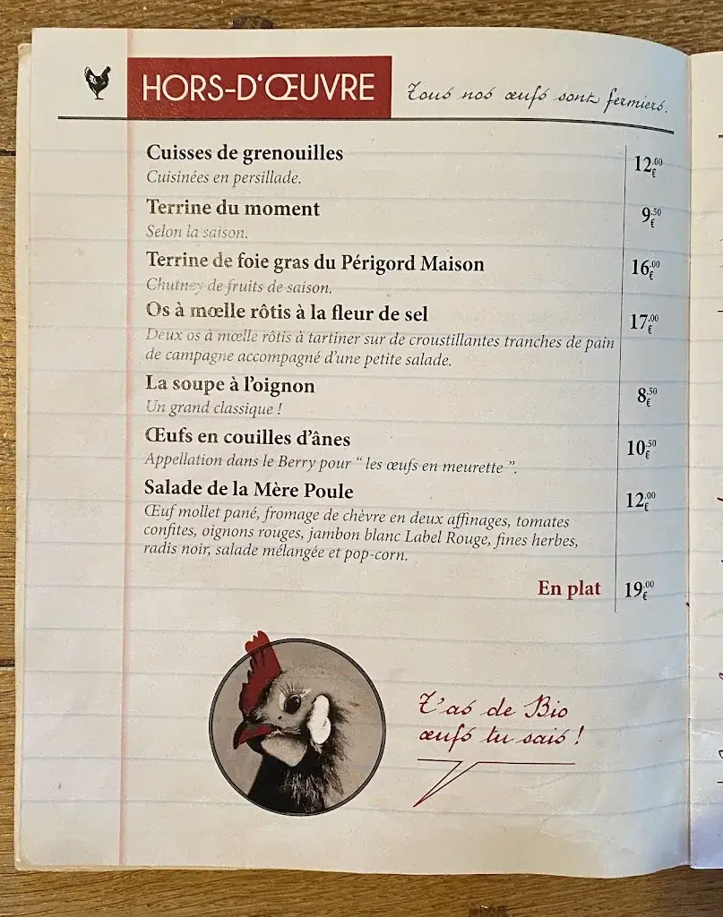 Menü_La Mère Poule_Bourges_Bild_4