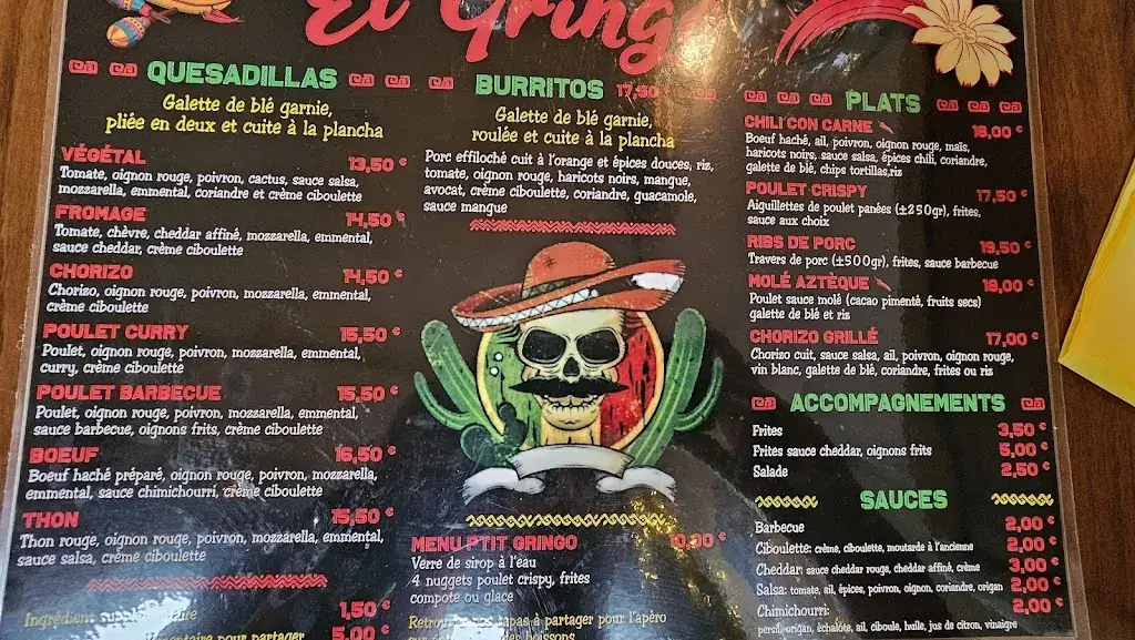 Menu_El Gringo latino_Bourges_image_2
