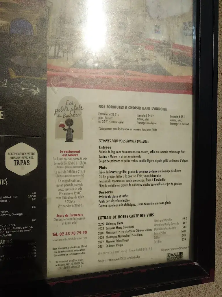 Menu_Les Petits Plats du Bourbon_Bourges_image_1