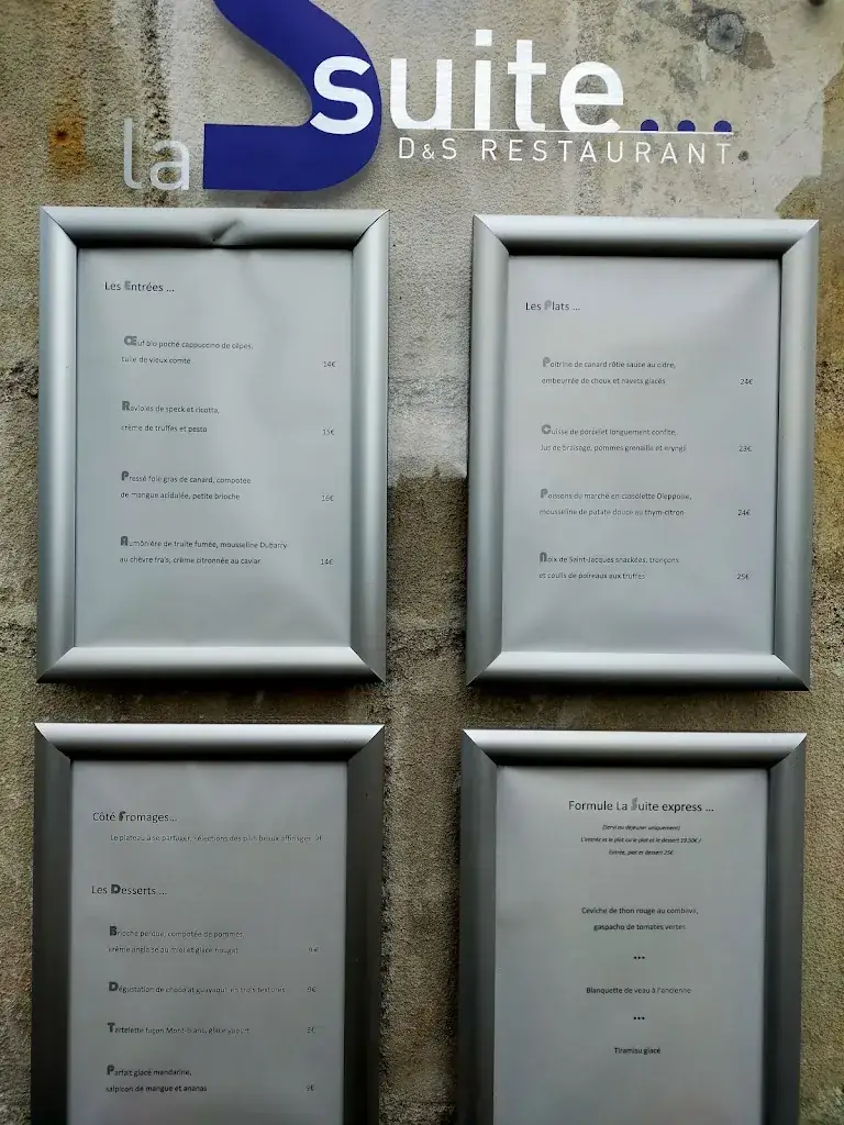 Menu_Restaurant La Suite à Bourges_Bourges_image_1